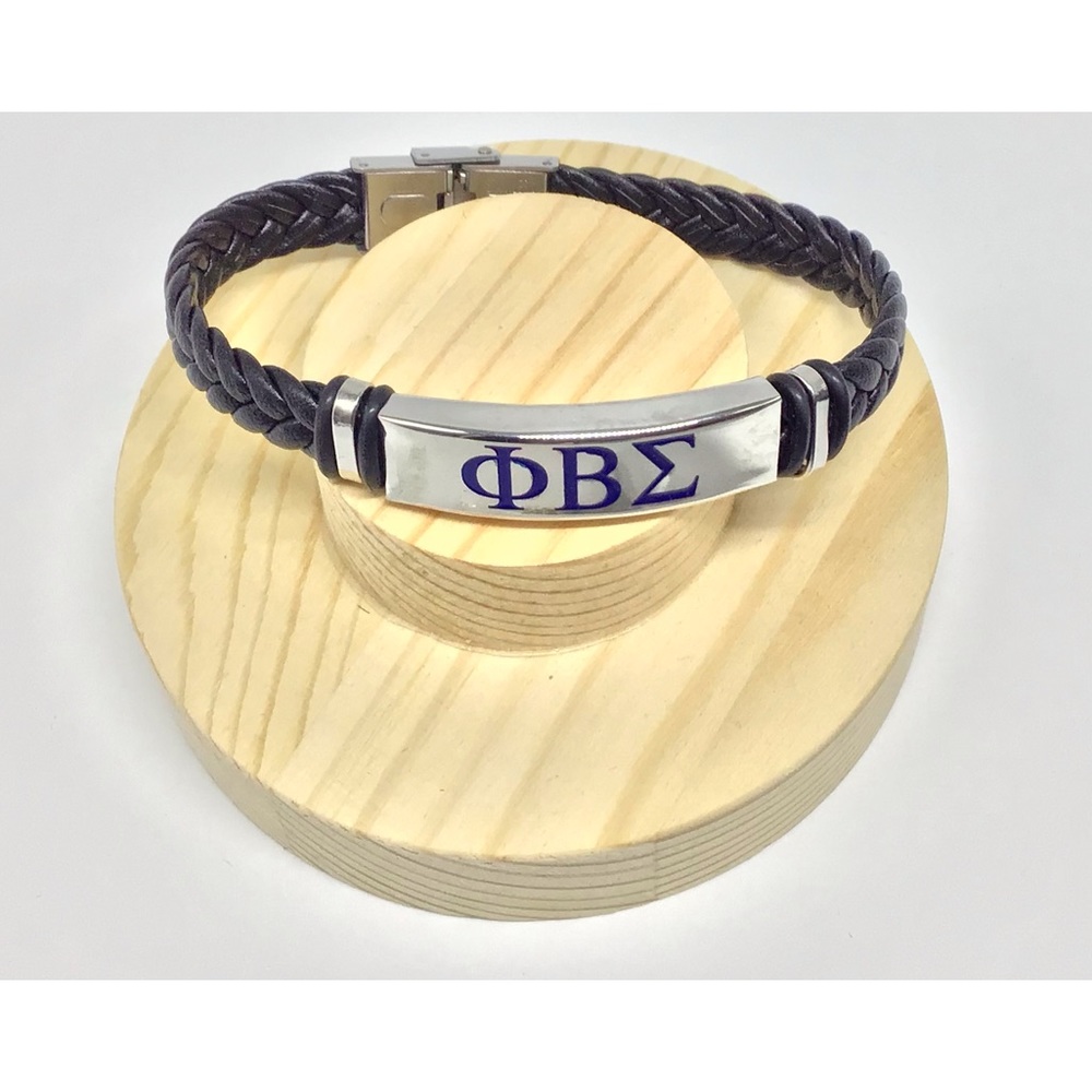 Phi Beta Sigma Leather Bracelet